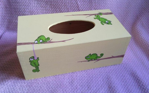 Krabička na kapesníky - chameleoni — foto 1