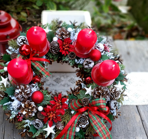 Adventní věneček "Vánoční hvězdy" — foto 1