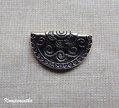 Kovový korálek půlkruh 21x13mm 1kus