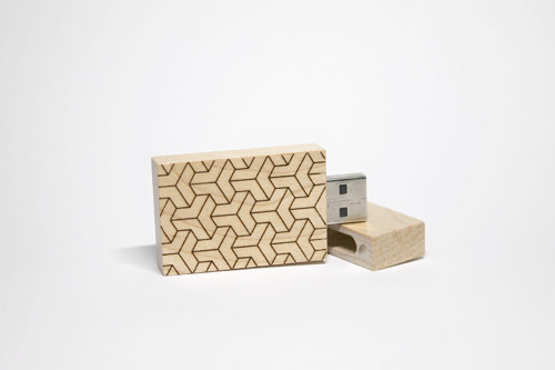 Drevené Usb_Geometrický Vzor
