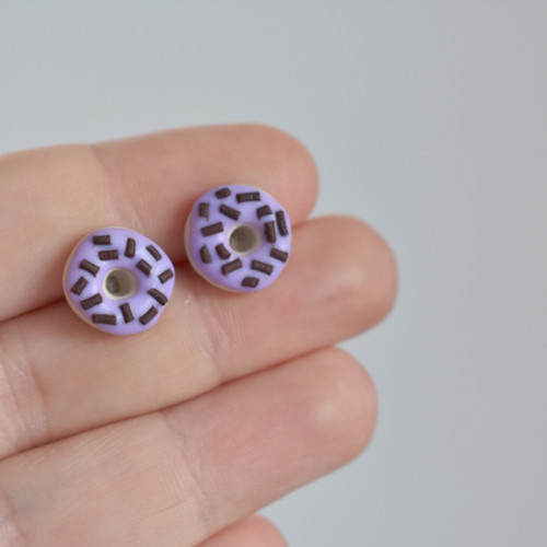 Mini donuty náušnice - Chirurgická ocel