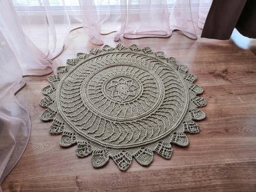 Háčkovaný koberec "Tajemný les" 80cm