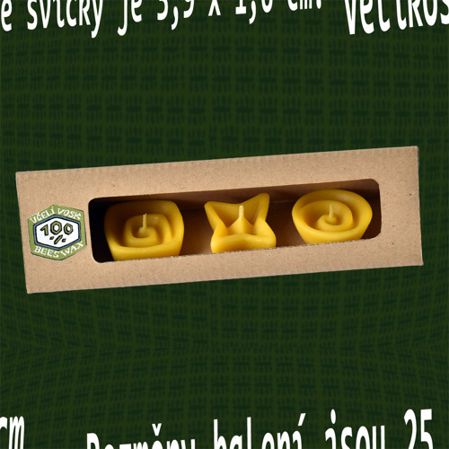 3 plovoucí ze včelího v dárkovém