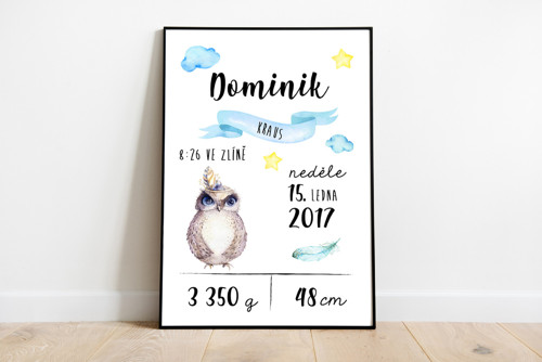 Obrázek v boho stylu pro chlapečka