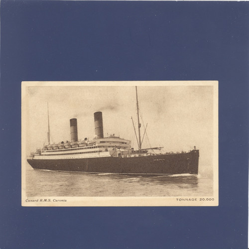 Loď RMS Caronia - pohlednice