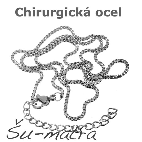 Řetízek z chirurgické oceli, 1,5 mm (45+5 cm)