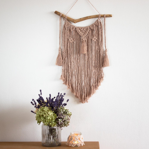 Béžové macramé střední — foto 1