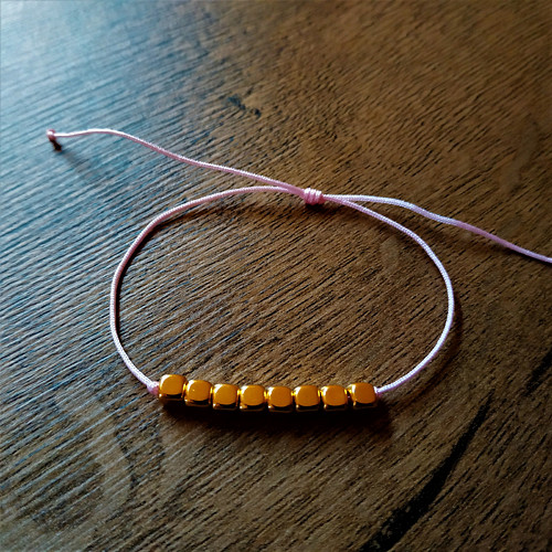 Minimalistický náramek - zlatá/růžová