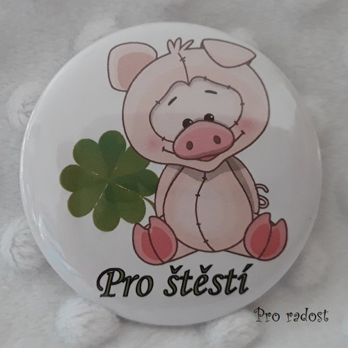 Butony Prasátko pro štěstí