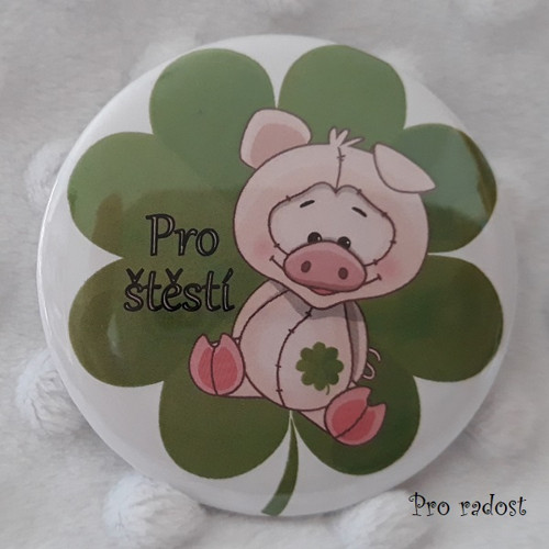 Butony Prasátko pro štěstí