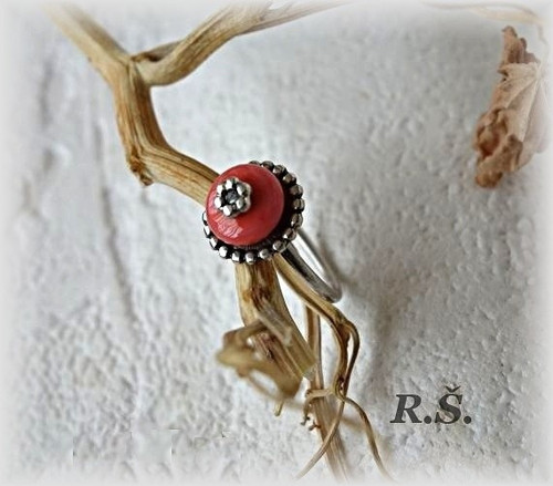 PIDI prstýnek s vinutkou ručního skla 8 x 3 mm