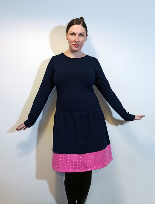 Šaty z elastické teplákoviny - S, M, L, XL