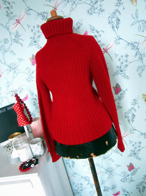 Svetr rolák, red, crop — foto 1