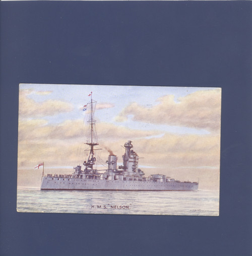 Loď HMS Nelson - pohlednice, celistvost