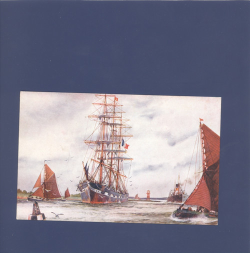 Loď, plachetnice, Gravesend - pohlednice