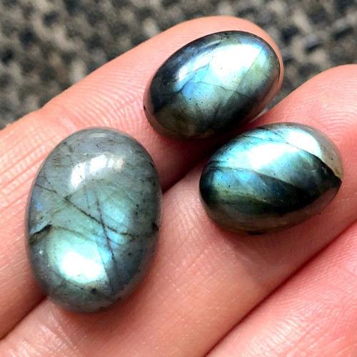 Sada Labradoritov 3ks ovál / 18x13, 14x10 mm (Č.4)