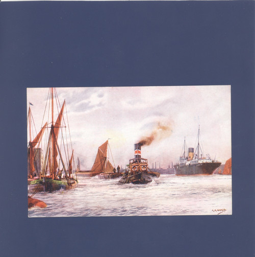 Loď, plachetnice, Gravesend - pohlednice