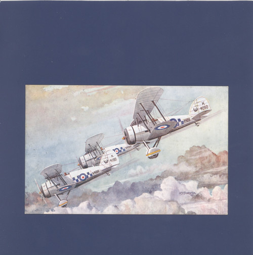 Letadlo Gloster Gauntlet - pohlednice
