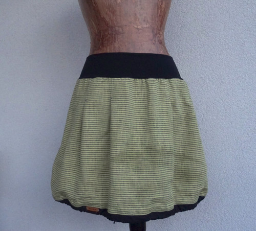 Linen Natur Yellow Strips
