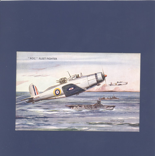 Letadlo Blackburn "ROC" Fleet Fighters pohlednice