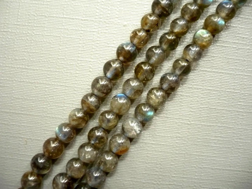 Vrtané kuličky 4,5 mm - labradorit, 10 ks