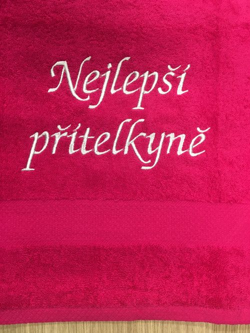 Osuška s výšivkou Nejlepší přítelkyně