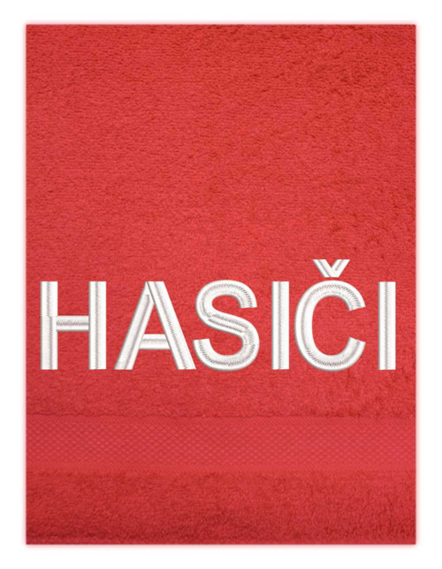 Osuška s výšivkou HASIČI