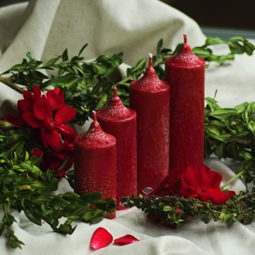 Adventní sada svíček - tmavě červená — foto 1