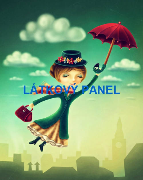 Bavlněný panel Mary Poppins /varianty/ 11 x 15cm