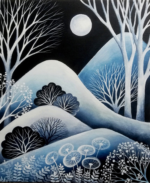 Sněžná noc (25x30 cm) — foto 1