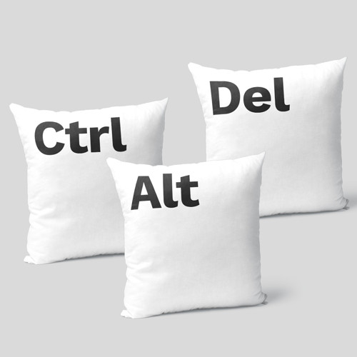 Ctrl + Alt + Delete - polštáře s potiskem — foto 1