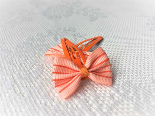 Pin Up sponky do vlasov (oranžové pásiky)