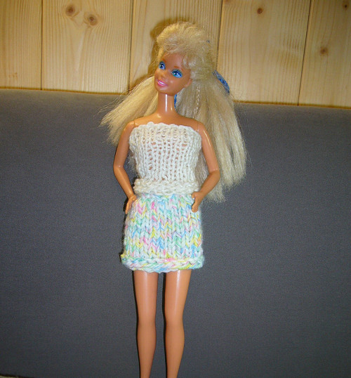 Barbie - pletená sukýnka