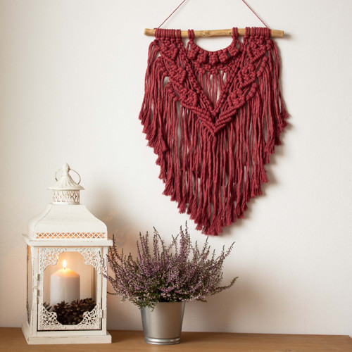 Červenorůžové macramé střední — foto 1