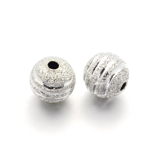 Diamantové kuličky s proužkem 6mm 10ks/Kč 22,-