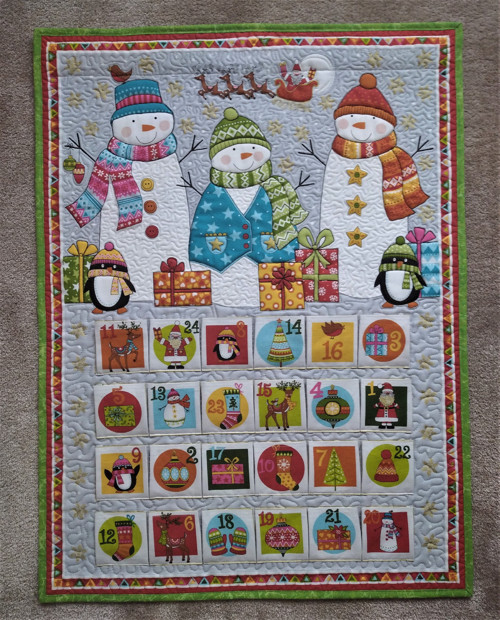 Adventní kalendář - zelené lemování — foto 1