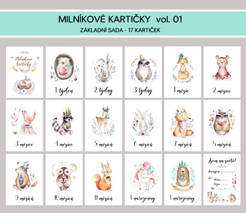 Milníkové kartičky vol. 01
