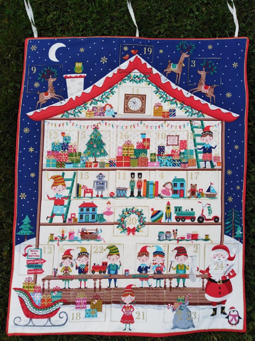Adventní nástěnný kalendář - skřítkové na saních