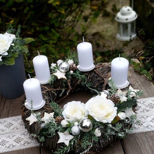Adventní věnec "Bílé vánoce" — foto 1