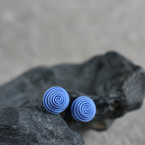 Náušnice Spiral levandulové — foto 1