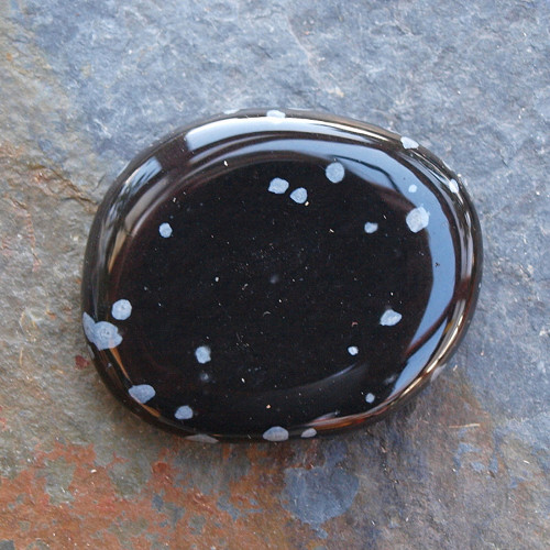 Obsidián vločkový,placka — foto 1
