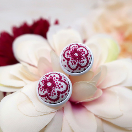Buttonkové náušnice puzetky Květy 12mm *na objedná