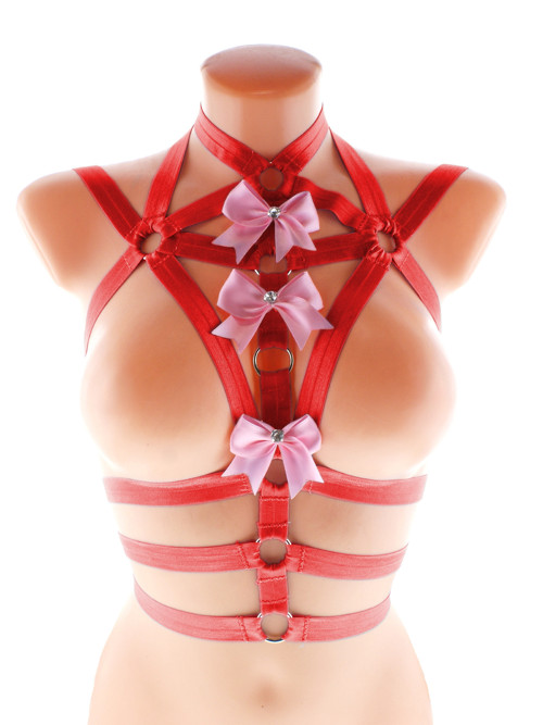 Women body harness, gothic postroj na tělo H7