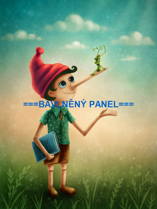 Bavlněný panel Pinokio 22x30 cm - skladem