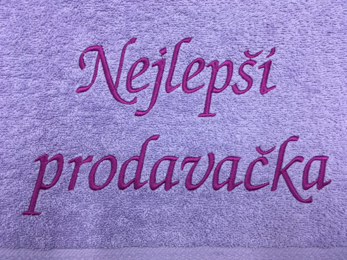 Osuška s výšivkou Nejlepší prodavačka
