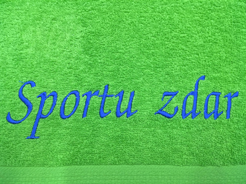 Osuška s výšivkou Sportu zdar
