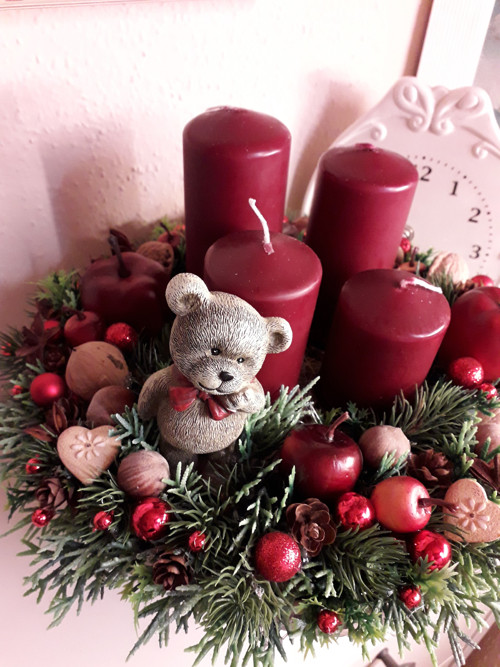 Adventní svícen košík — foto 1
