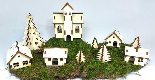 Vánoční vesnička - stavebnice