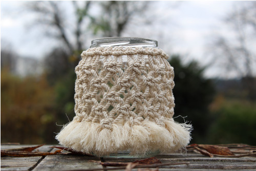 Macramé svícen 00013