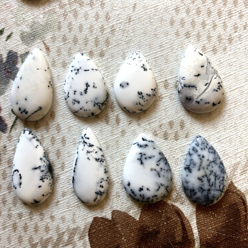 Dendritický opál kabošon / 20x14-25x12mm, DO-B001